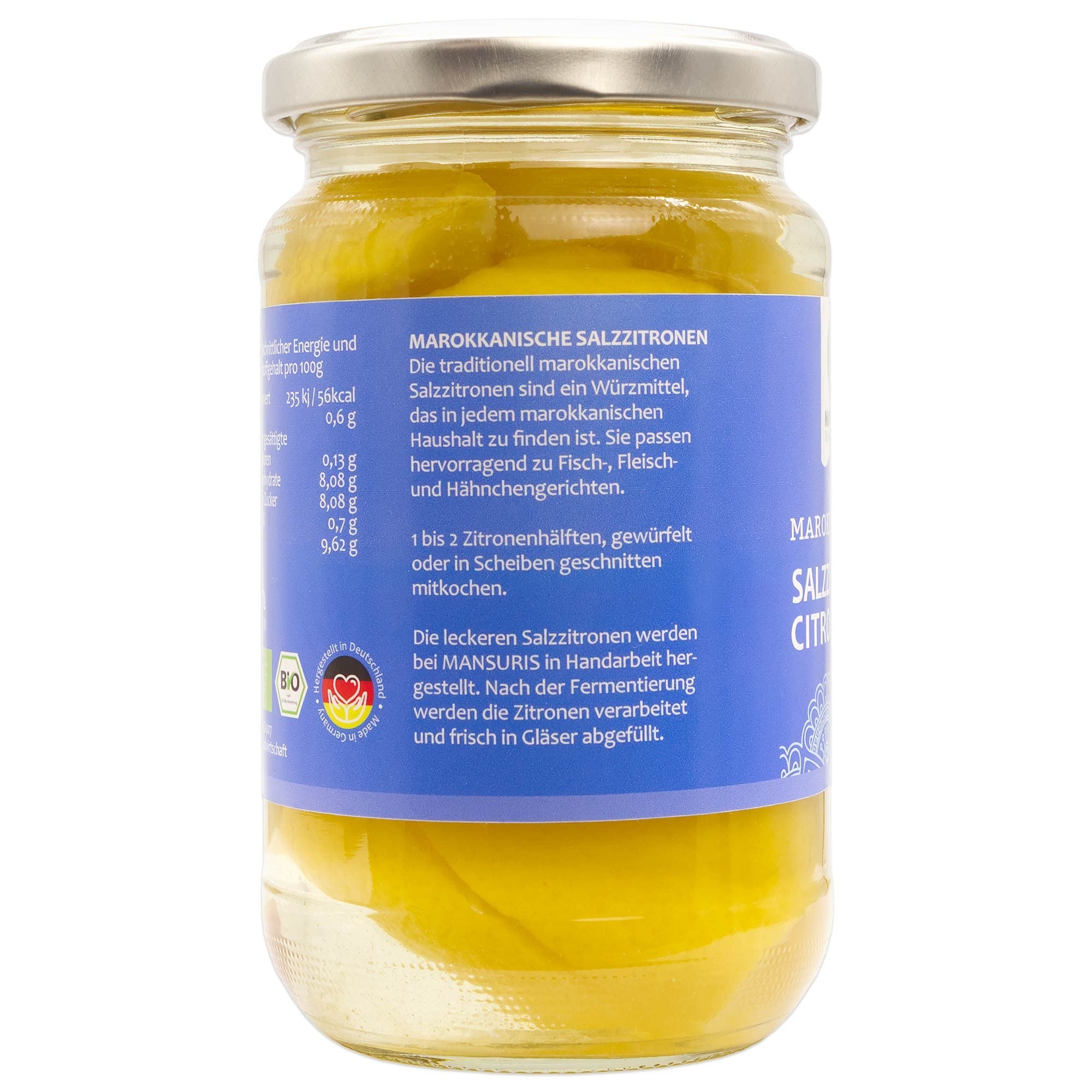 Mansuris - eingelegte Bio Zitronen in Meersalz 350 g