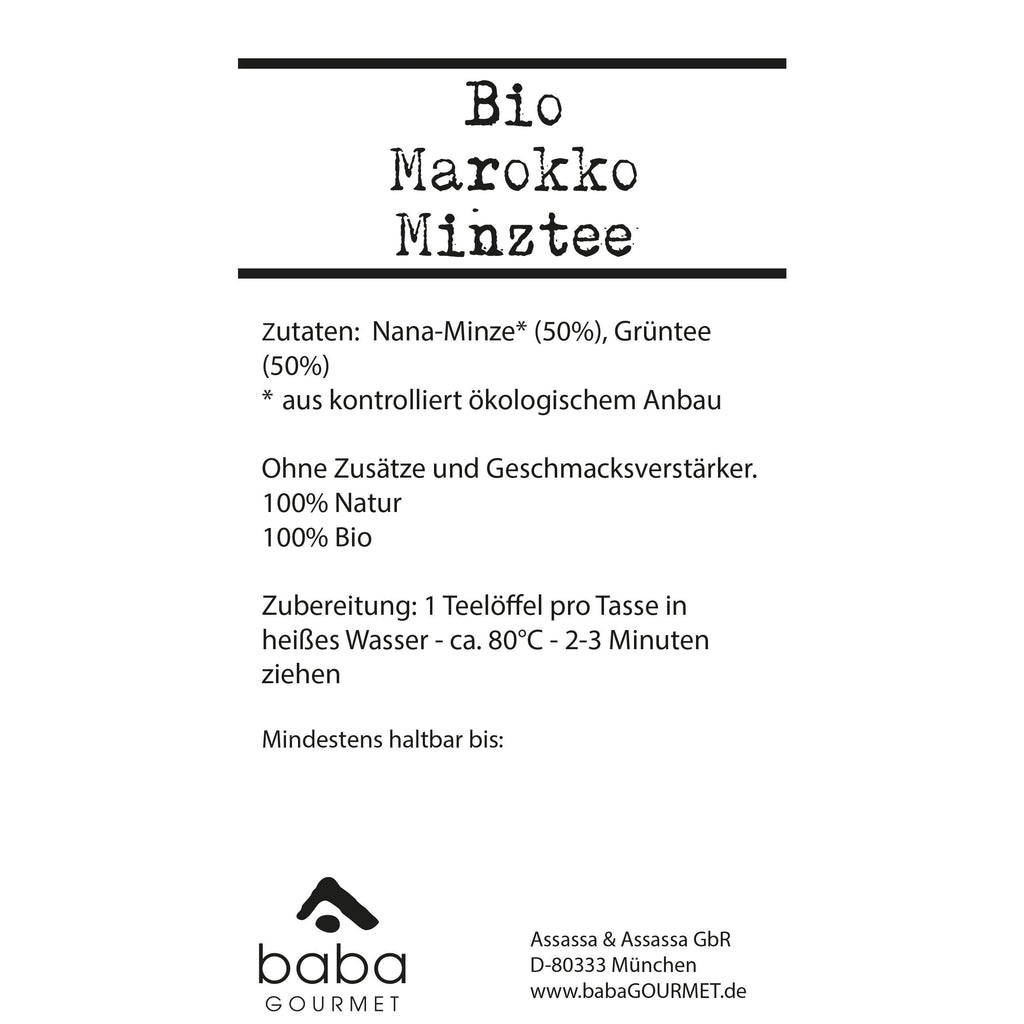 baba GOURMET - Bio Marokko Minztee lose 200 g