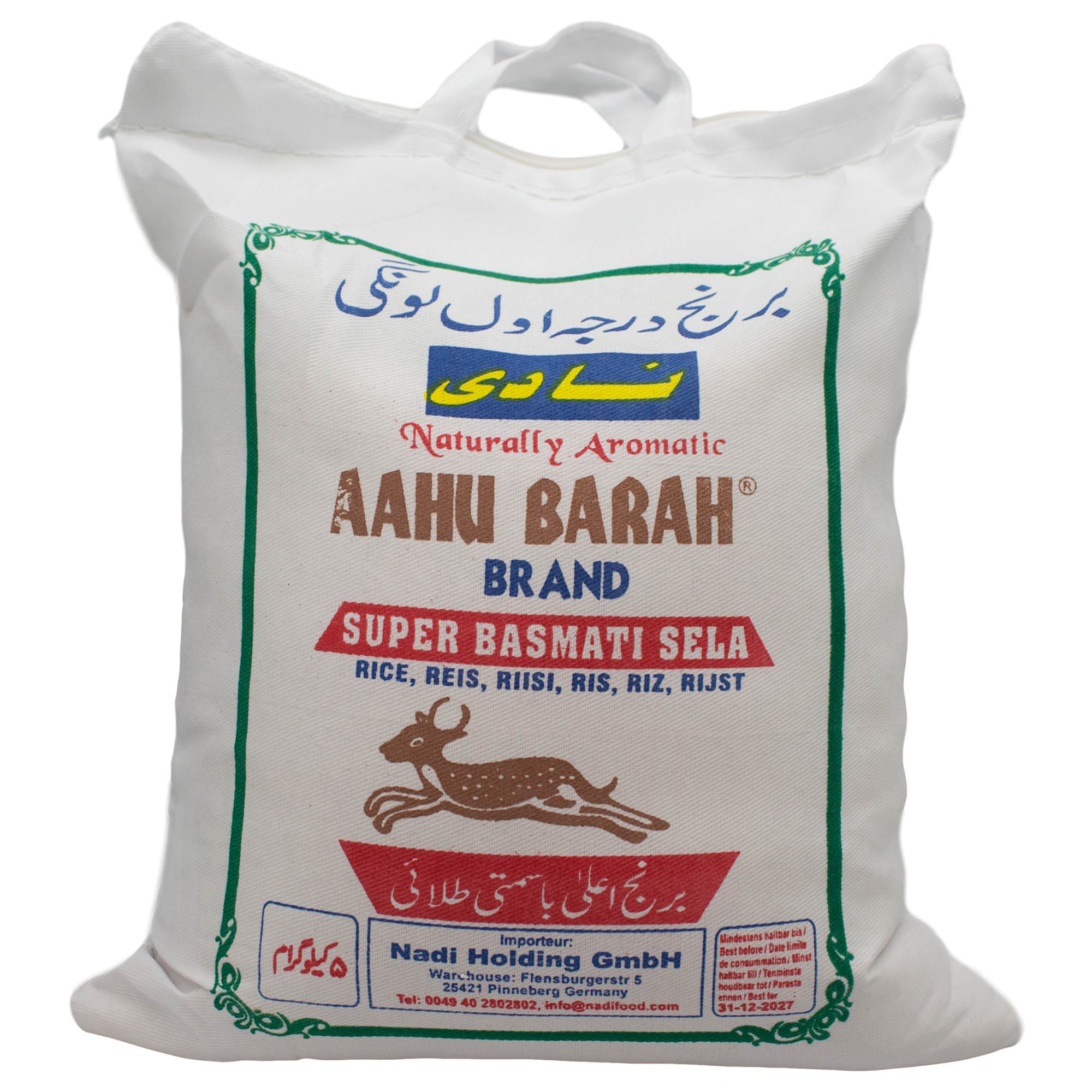 Nadi Aahu Barah Reis - Premium Basmati Langkornreis 5 kg