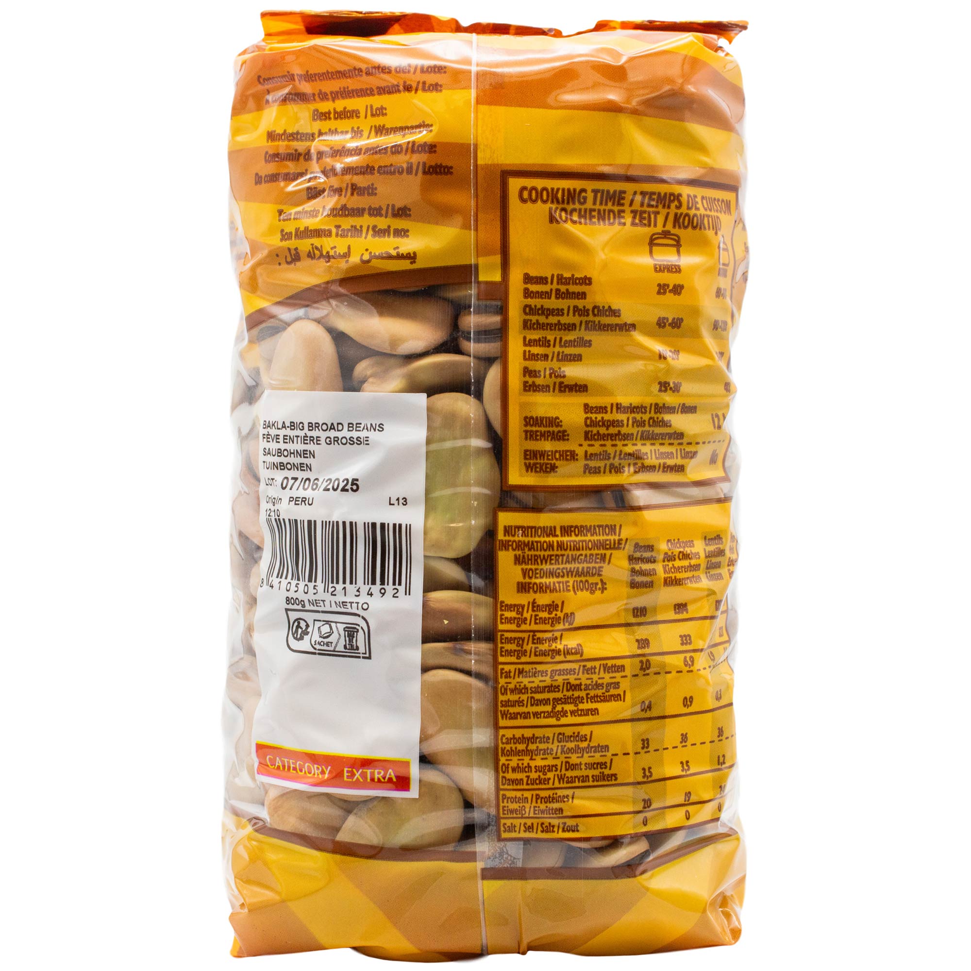 Tradicion- Jumbo Saubohnen - Ackerbohnen getrocknet - proteinreiche Bohnen 800 g