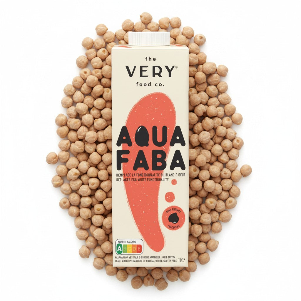 babaGOURMET the VERY food co. Aquafaba, a 1-liter carton of chickpea water egg white substitute, vegan, gluten-free.