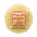 babaGOURMET Al Rashidi Moghrabieh Giant Couscous pearls, 800g bag. Small, round, light yellow couscous.