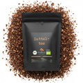 babaGOURMET organic date tea blend with raisins, coconut, cinnamon, ginger, and cardamom. Sweet, spicy, low-acid loose tea.