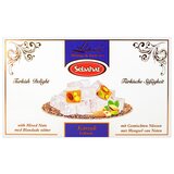 Sebahat Turkish Delight Lokum 5er Set mit Granatapfel, Rose, Natur, gemischte Nüsse und Pistazie