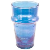 babaGOURMET - typisch marokkanisches Teeglas »Beldi« M - handgemachtes Beldi-Glas aus Marokko bunt 2.Wahl