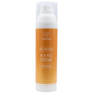 Mansuris BIO Arganöl Handcreme Orange 75 ml