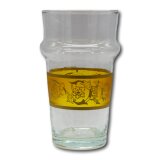 babaGOURMET - typisch marokkanisches Teeglas »Beldi« L -  mit farbigen Ornamenten - 6er Set - handgemachtes Beldi-Glas aus Marokko