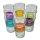 babaGOURMET - typisch marokkanisches Teeglas »Beldi« L -  mit farbigen Ornamenten - 6er Set - handgemachtes Beldi-Glas aus Marokko