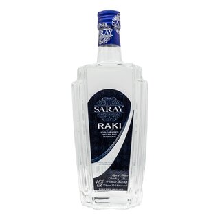 Grand Saray - Raki -  traditioneller natürlicher Raki - in edler  0,7 l Glasflasche