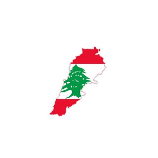 babaGOURMET -  Autosticker mit der Nationalflagge des Libanon ca, 13 x 5 cm