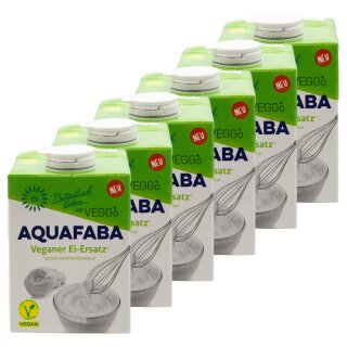 Aquafaba - 6er Pack - Veganer Ei-Ersatz - Eiweiß Ersatz - 500ml