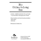 babaGOURMET - Bio China Fine Oolong Tee 250 g